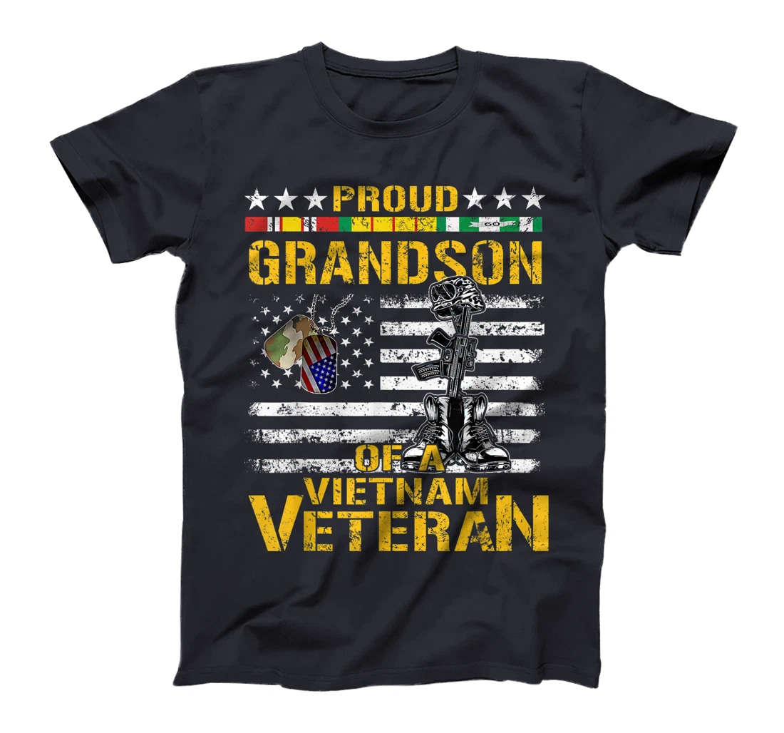 Proud Grandson Of A Vietnam Veteran Shirt | Vietnam War Vet T-Shirt