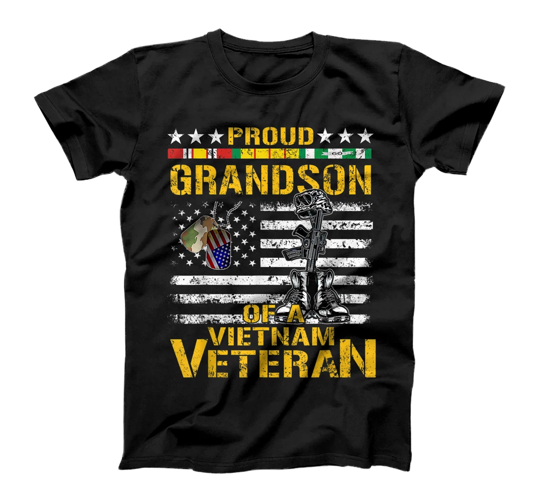 Proud Grandson Of A Vietnam Veteran Shirt | Vietnam War Vet T-Shirt