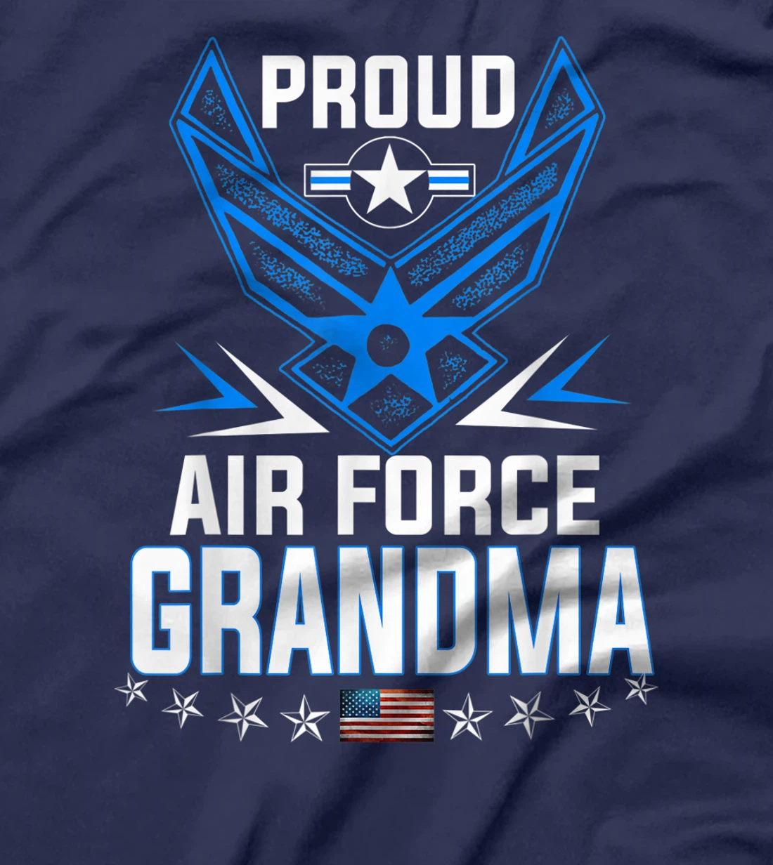 Women Proud Air Force Grandma Military Veteran Tee - USAF T-Shirt