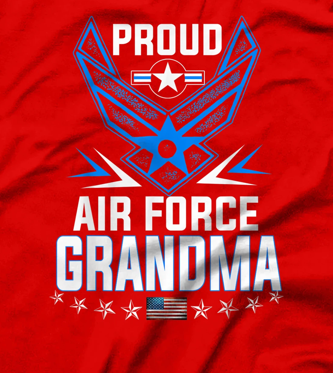 Women Proud Air Force Grandma Military Veteran Tee - USAF T-Shirt
