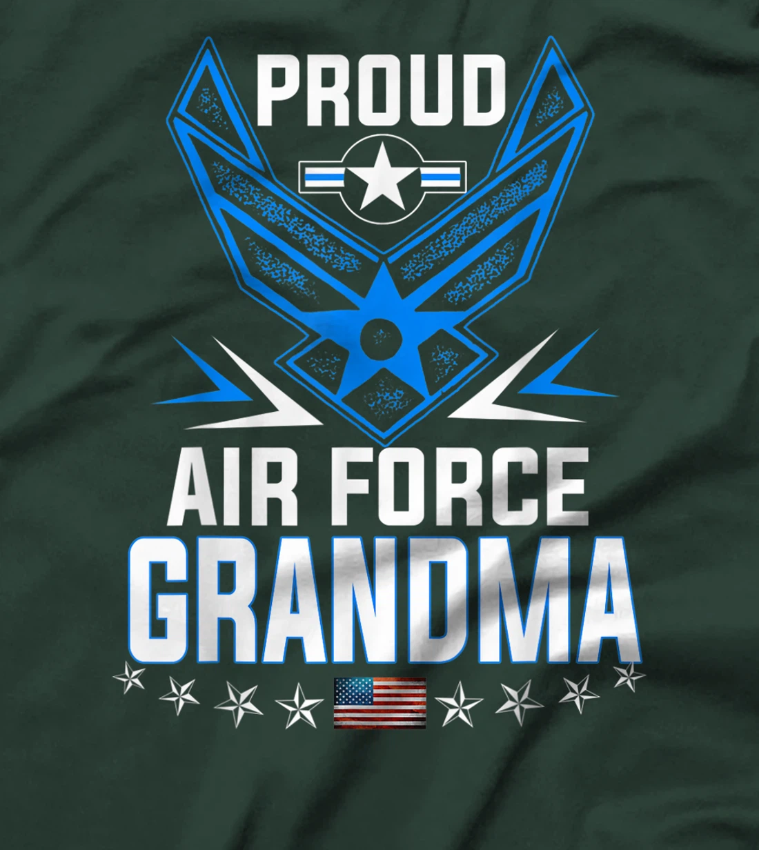 Women Proud Air Force Grandma Military Veteran Tee - USAF T-Shirt