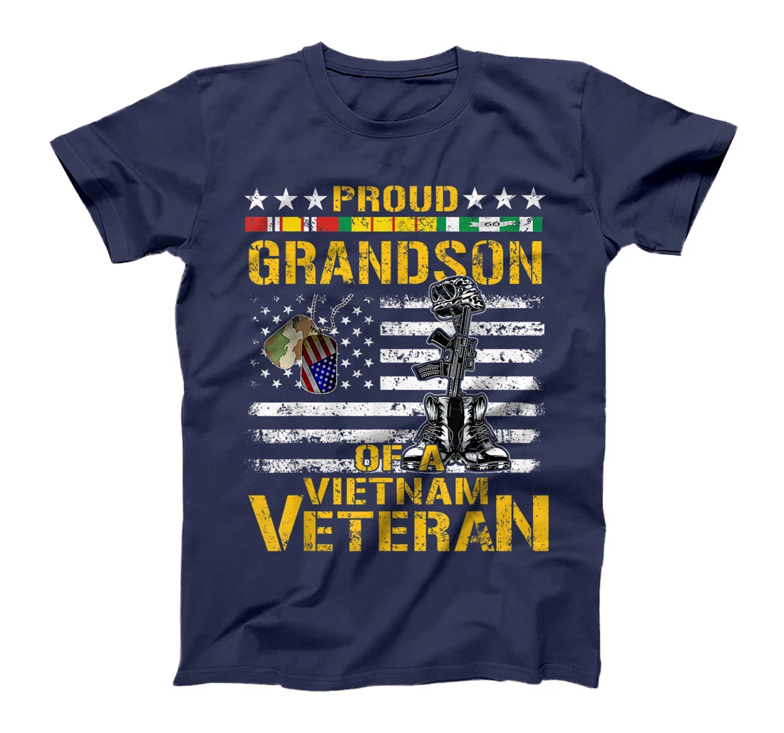 Proud Grandson Of A Vietnam Veteran Shirt | Vietnam War Vet T-Shirt