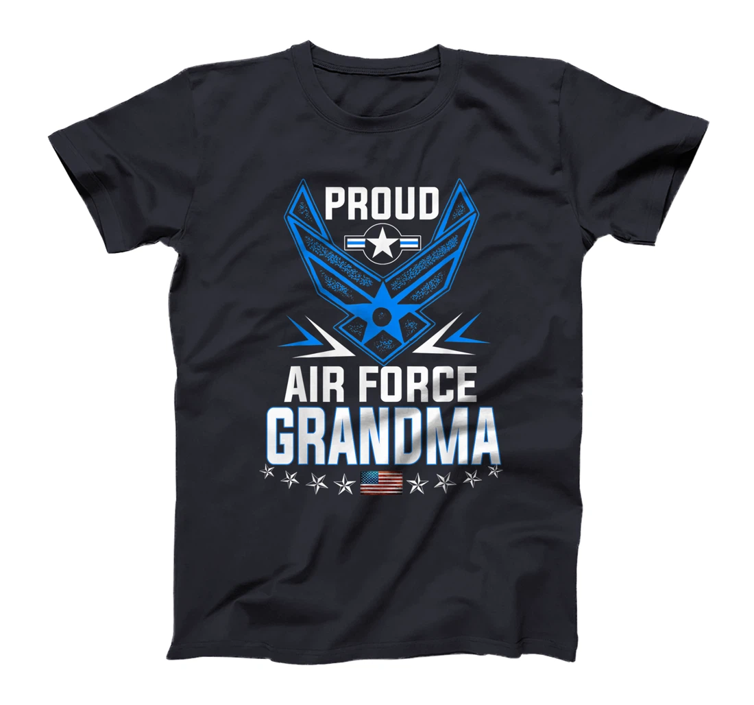 Women Proud Air Force Grandma Military Veteran Tee - USAF T-Shirt