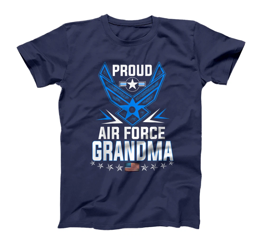 Women Proud Air Force Grandma Military Veteran Tee - USAF T-Shirt
