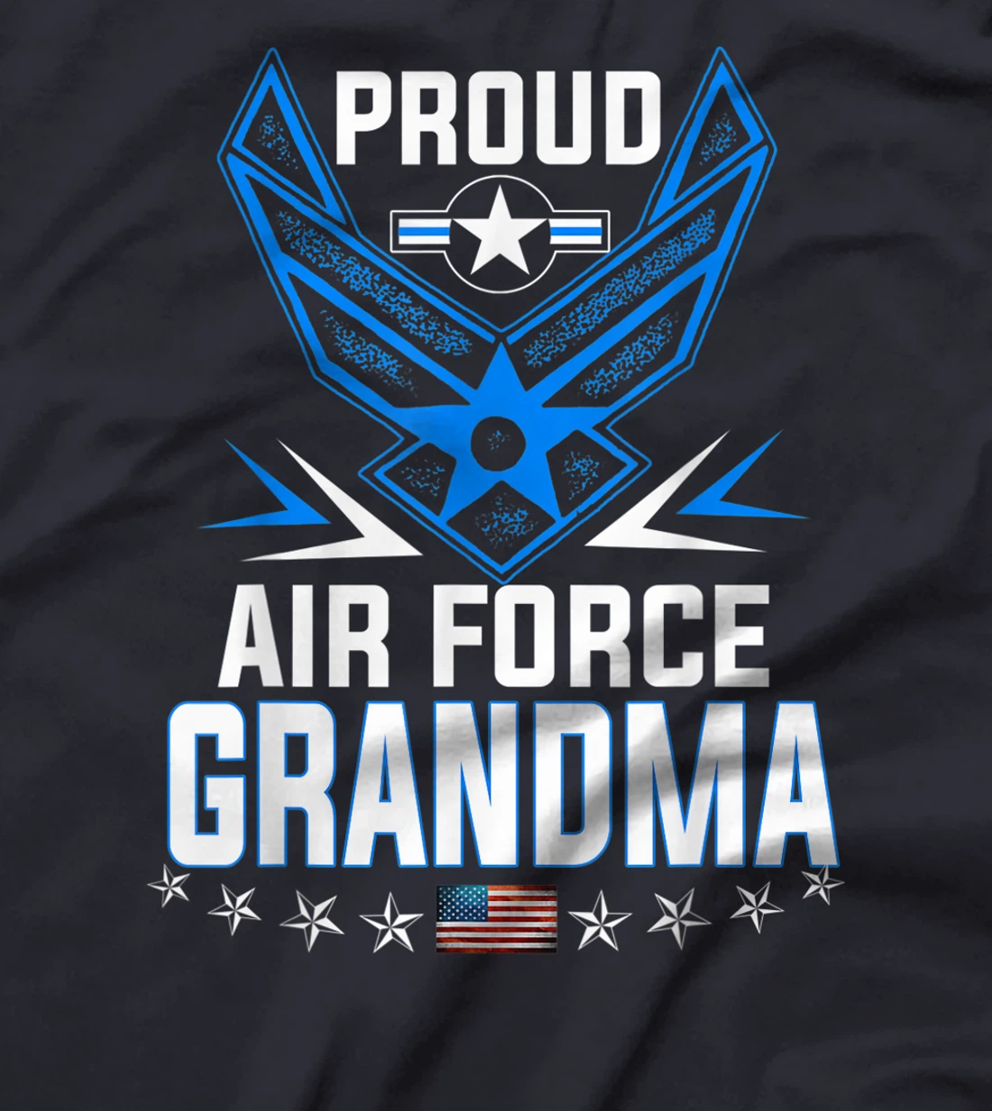 Women Proud Air Force Grandma Military Veteran Tee - USAF T-Shirt