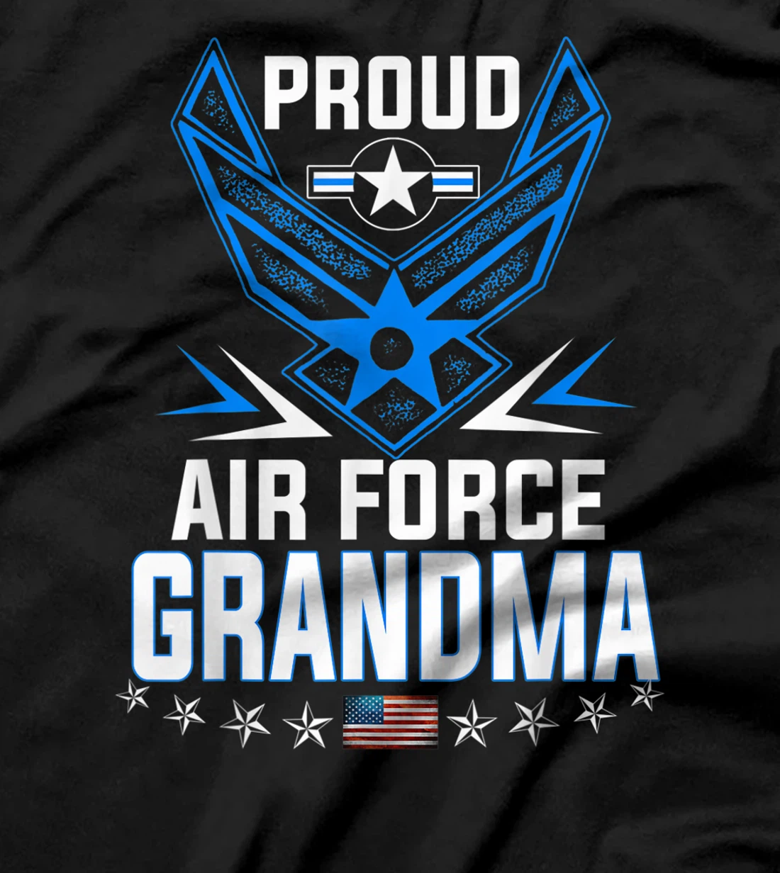 Women Proud Air Force Grandma Military Veteran Tee - USAF T-Shirt