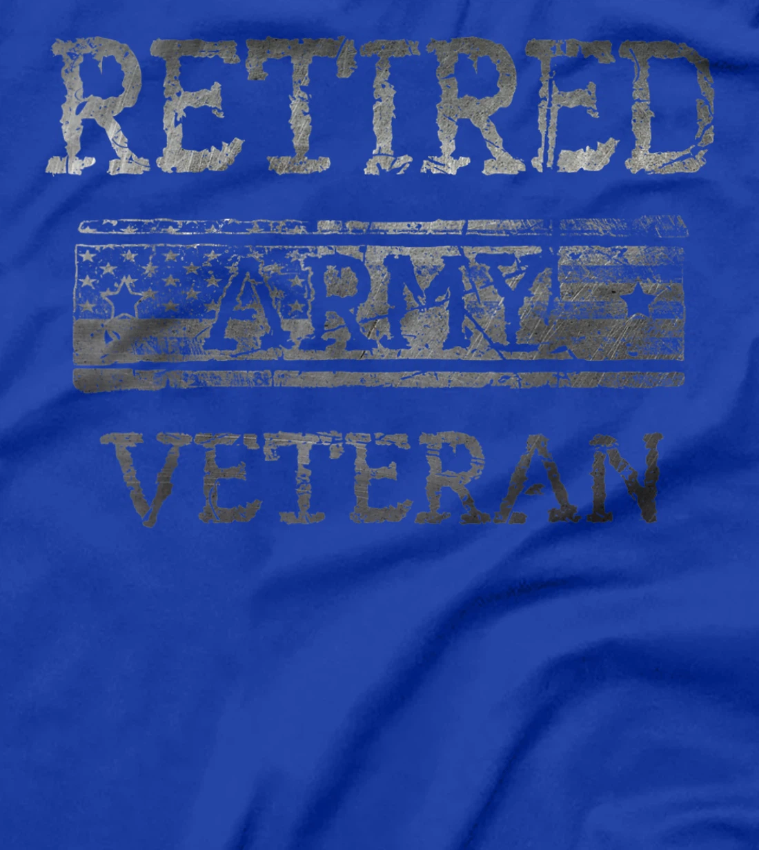 Retired Army Veteran American Flag Military Retirement T-Shirt