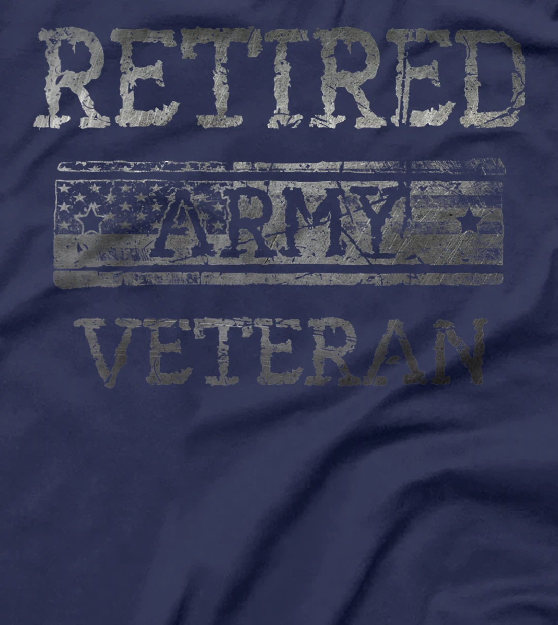 Retired Army Veteran American Flag Military Retirement T-Shirt