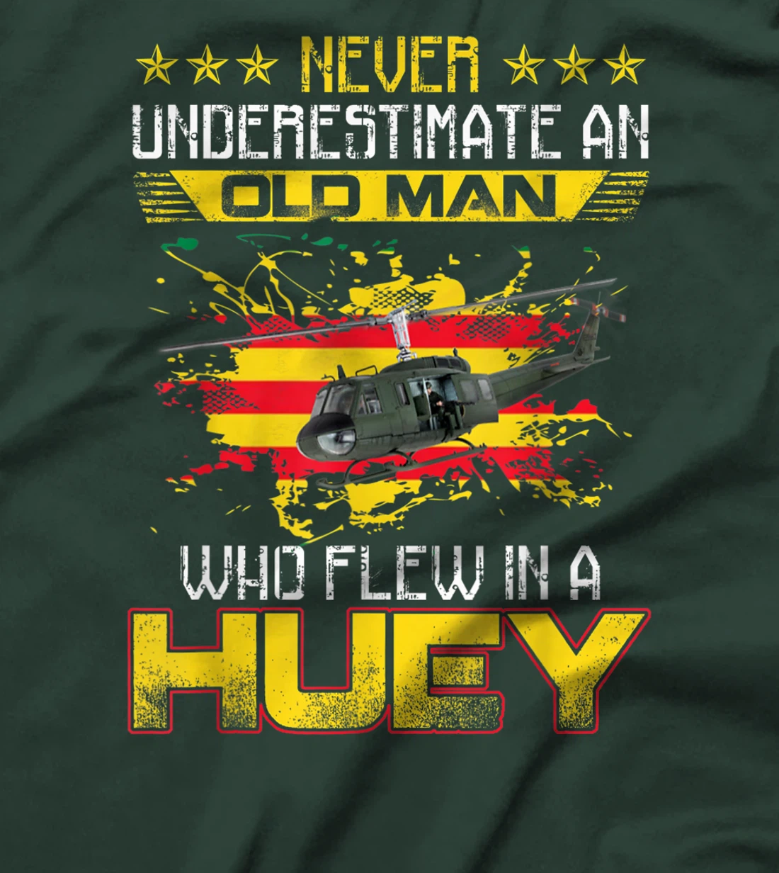 Vietnam Veteran Vet T shirt Uh-1 Huey Helicopter T-Shirt