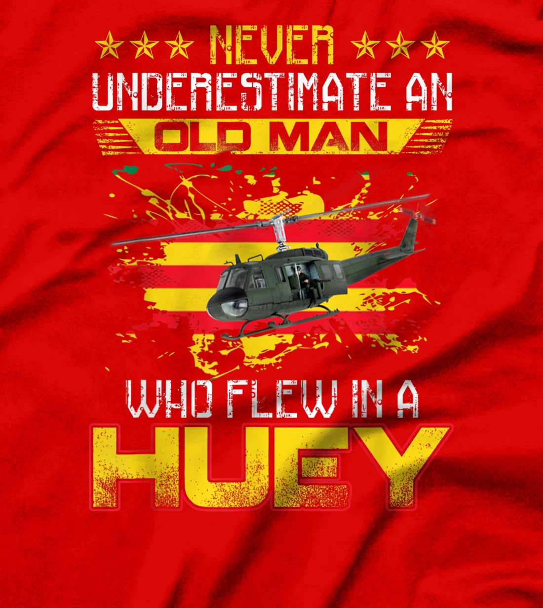 Vietnam Veteran Vet T shirt Uh-1 Huey Helicopter T-Shirt