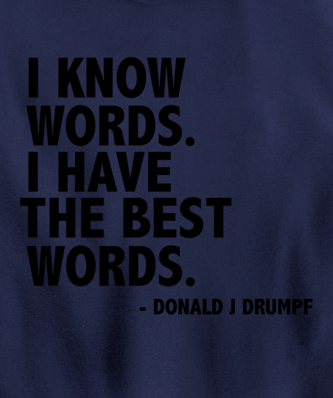 I Know Words Funny Donald Trump Ant-Trump Funny Gift Present Pullover Hoodie