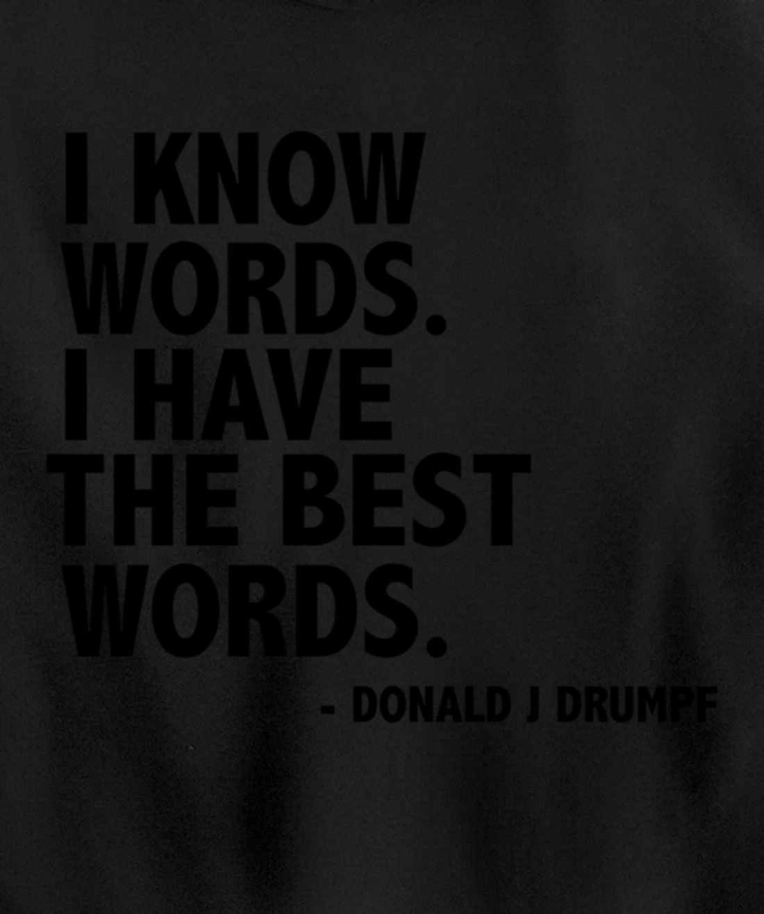 I Know Words Funny Donald Trump Ant-Trump Funny Gift Present Pullover Hoodie
