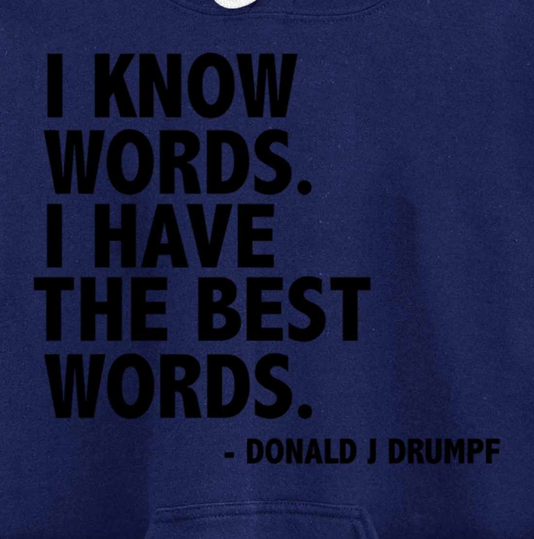 I Know Words Funny Donald Trump Ant-Trump Funny Gift Present Pullover Hoodie