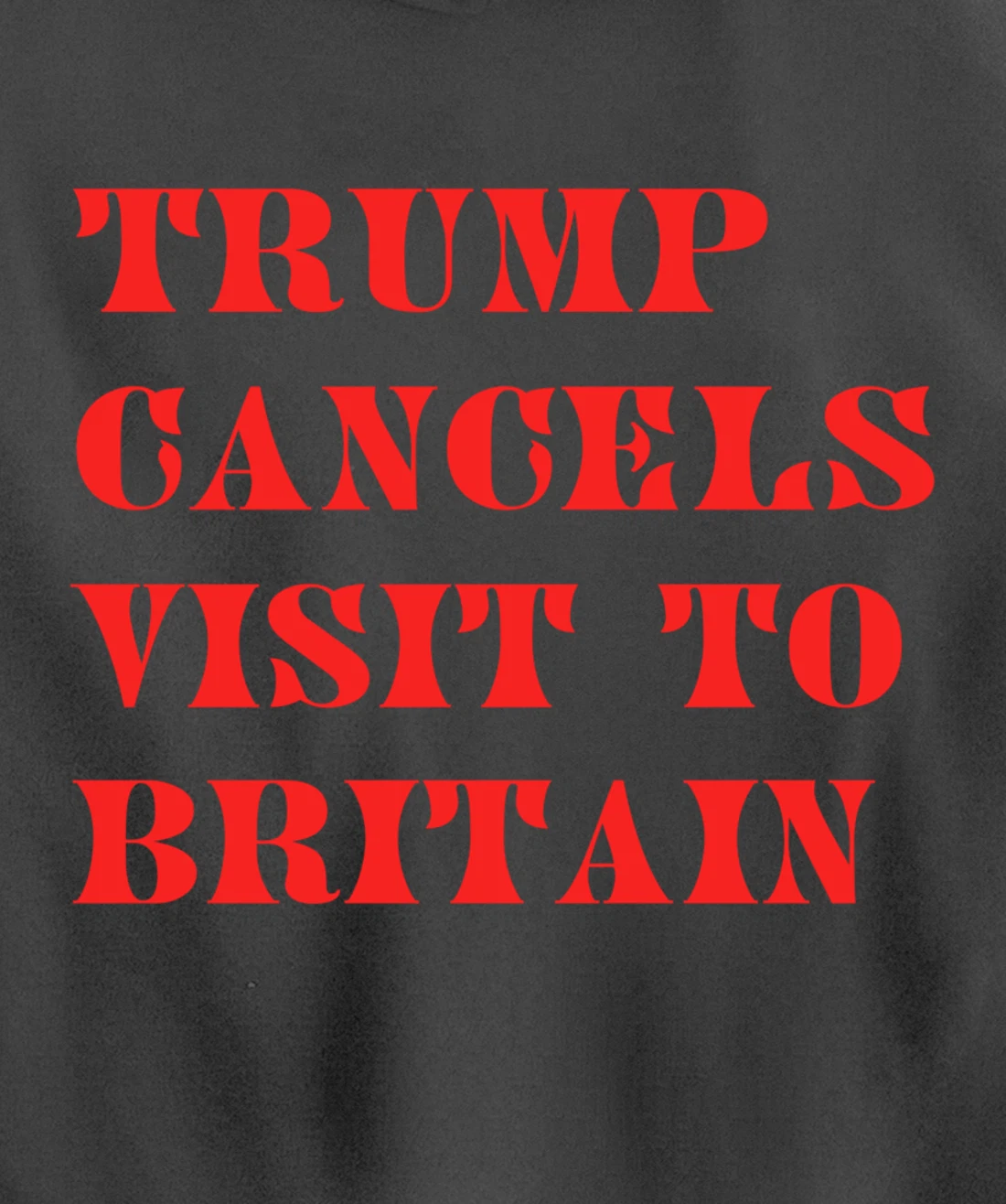Trump Cancels Visit To Britain, Funny Pro-Trump Pullover Hoodie