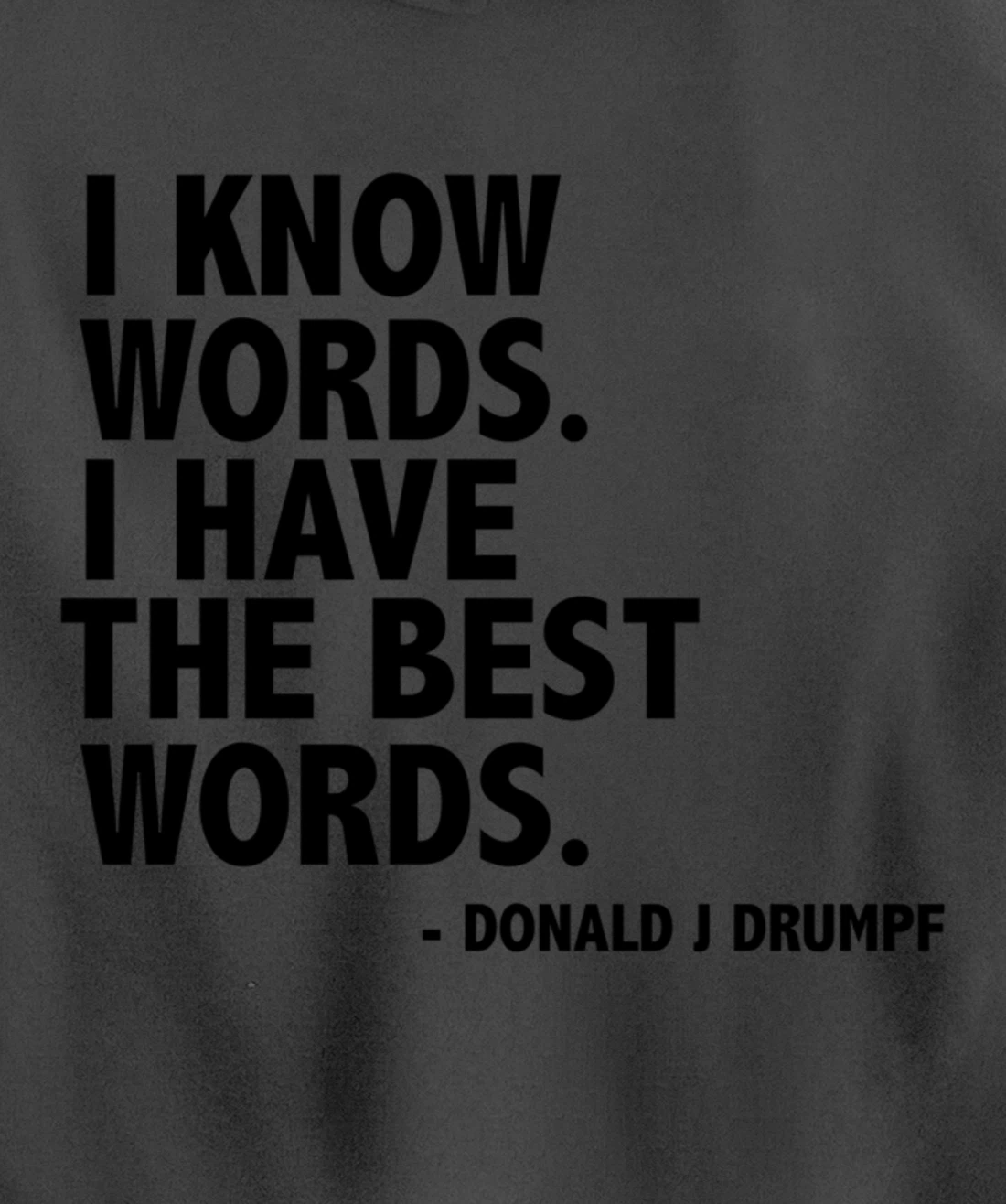 I Know Words Funny Donald Trump Ant-Trump Funny Gift Present Pullover Hoodie