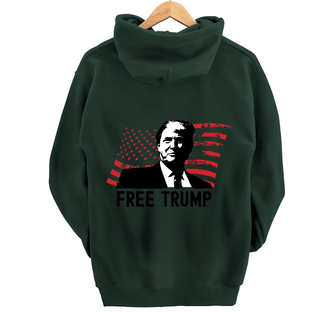 Free Trump Pullover Hoodie