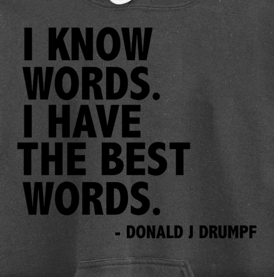 I Know Words Funny Donald Trump Ant-Trump Funny Gift Present Pullover Hoodie