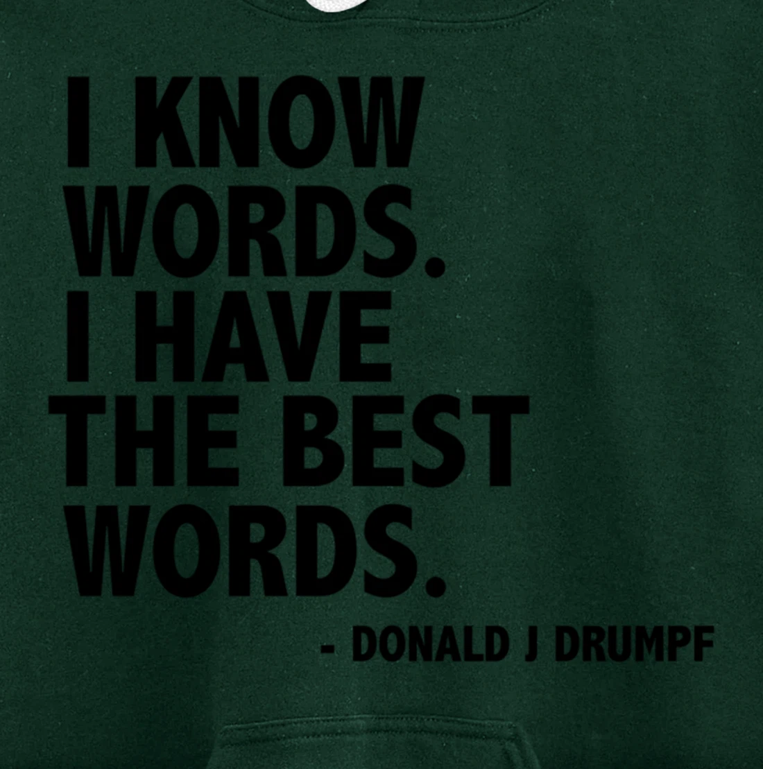 I Know Words Funny Donald Trump Ant-Trump Funny Gift Present Pullover Hoodie