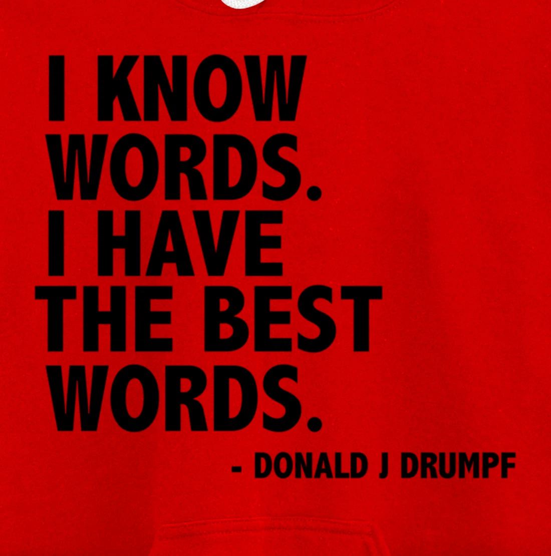 I Know Words Funny Donald Trump Ant-Trump Funny Gift Present Pullover Hoodie