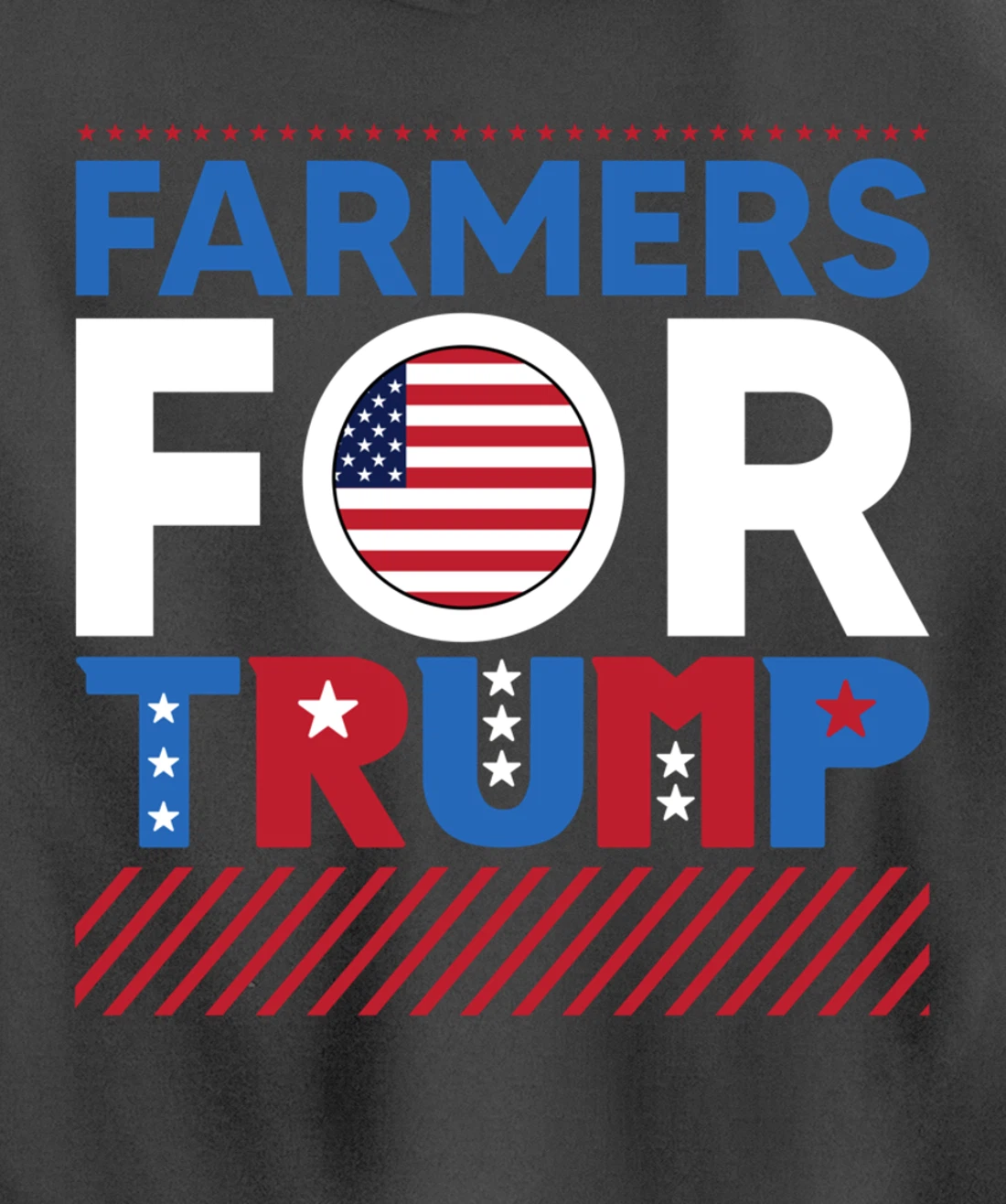 Pride USA Flag Reelection Donald Trump Farming & Farmer Pullover Hoodie