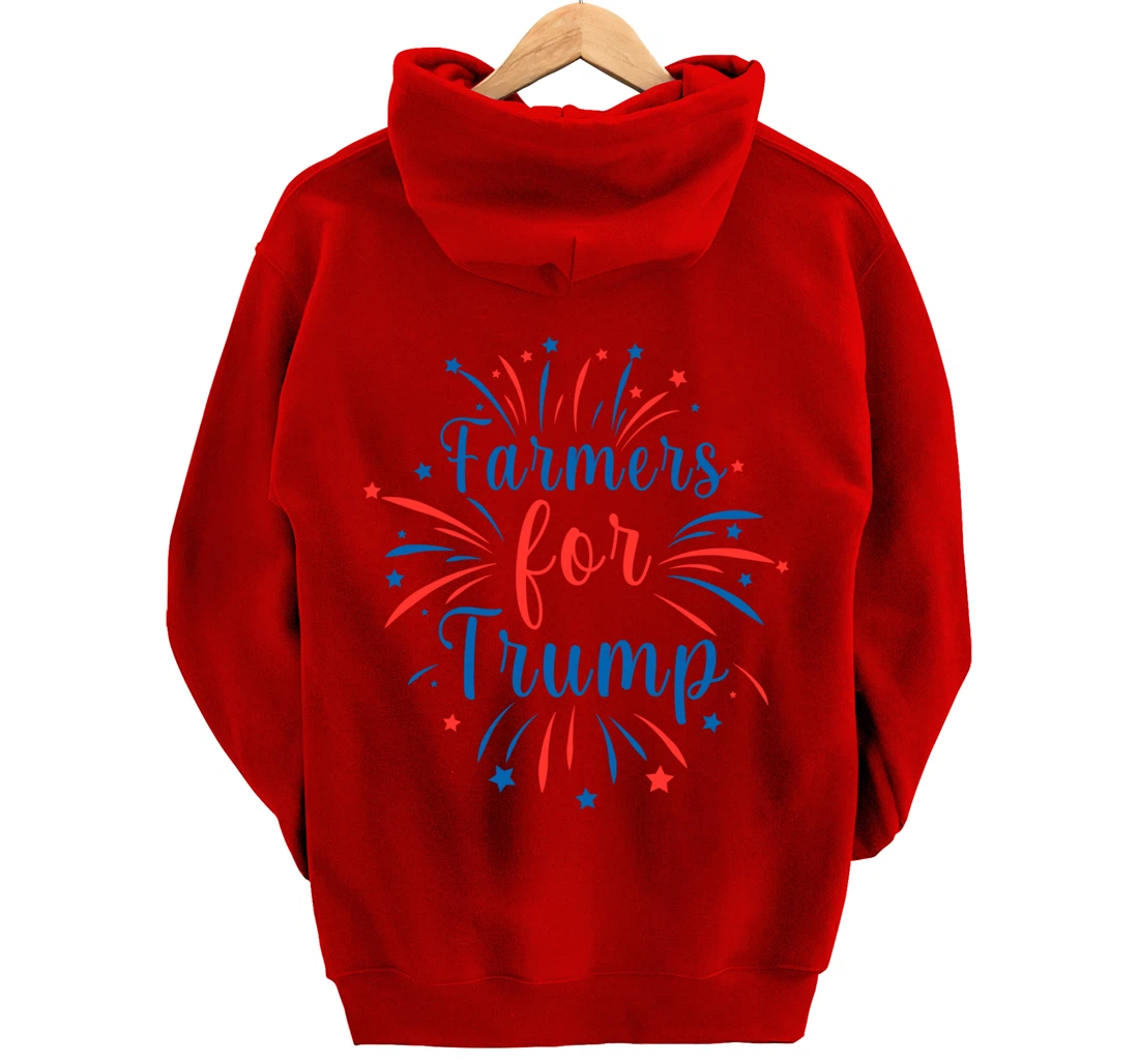Pride Republican USA Patriot Farmers for Trump Election Pullover Hoodie