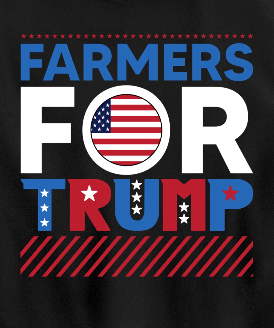Pride USA Flag Reelection Donald Trump Farming & Farmer Pullover Hoodie