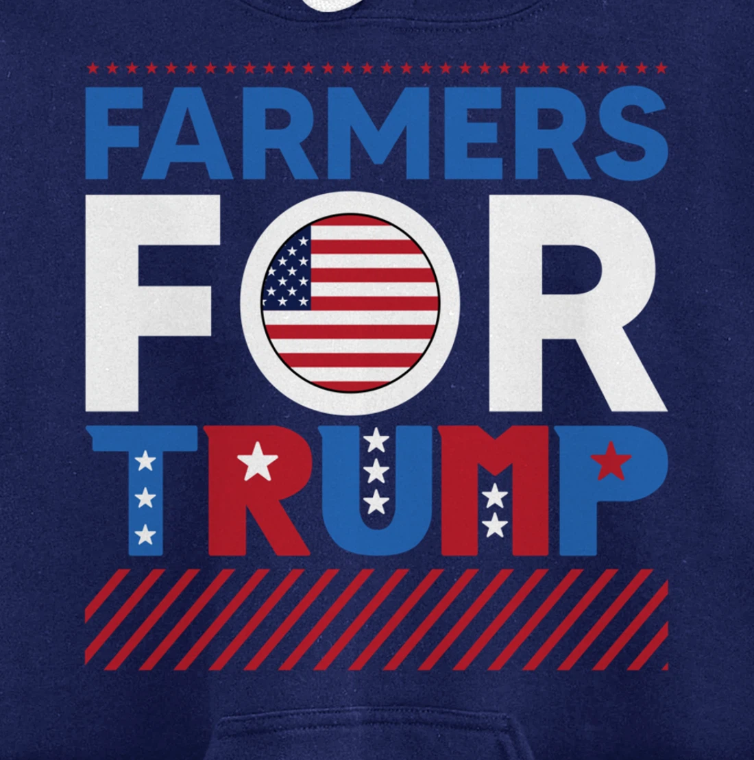 Pride USA Flag Reelection Donald Trump Farming & Farmer Pullover Hoodie