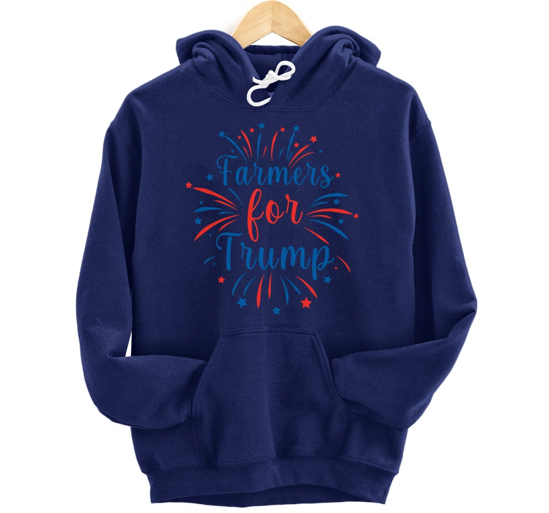 Pride Republican USA Patriot Farmers for Trump Election Pullover Hoodie