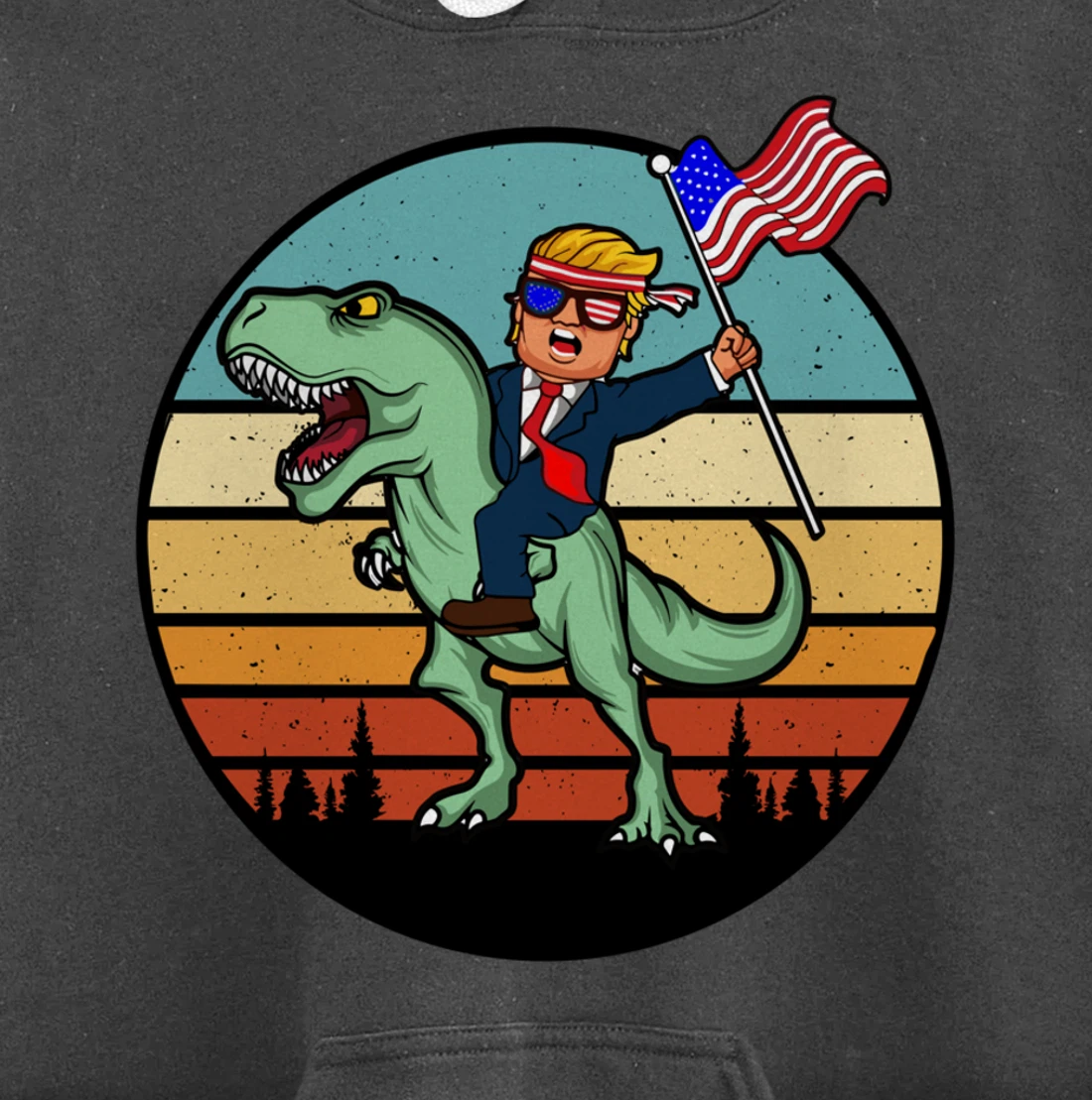 Funny Dinosaur Donald Trump Design Tees Pullover Hoodie