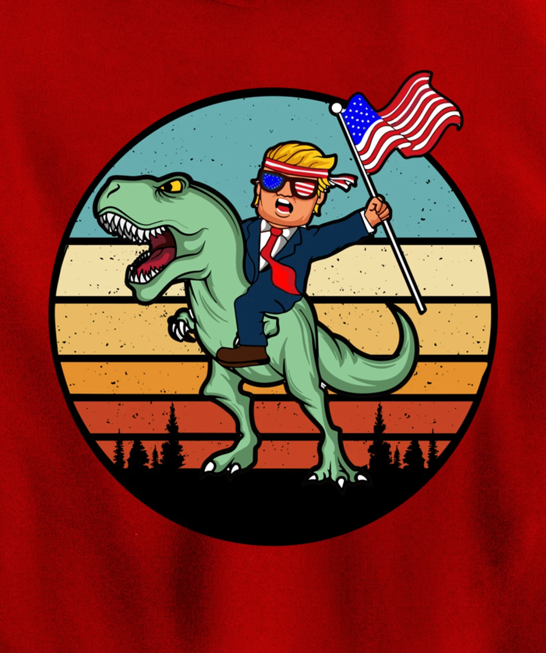 Funny Dinosaur Donald Trump Design Tees Pullover Hoodie