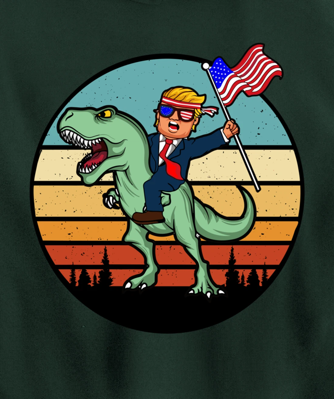 Funny Dinosaur Donald Trump Design Tees Pullover Hoodie