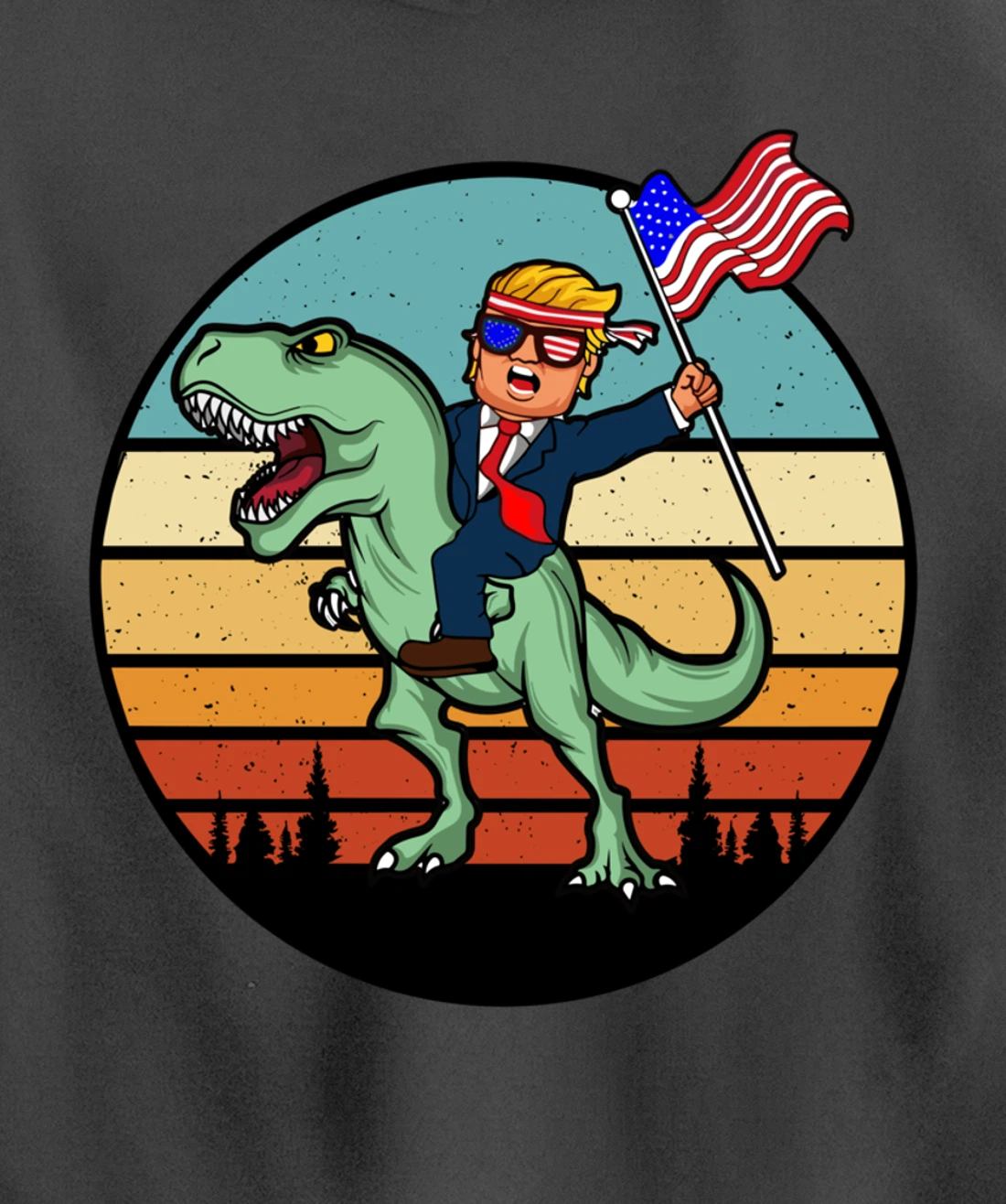 Funny Dinosaur Donald Trump Design Tees Pullover Hoodie