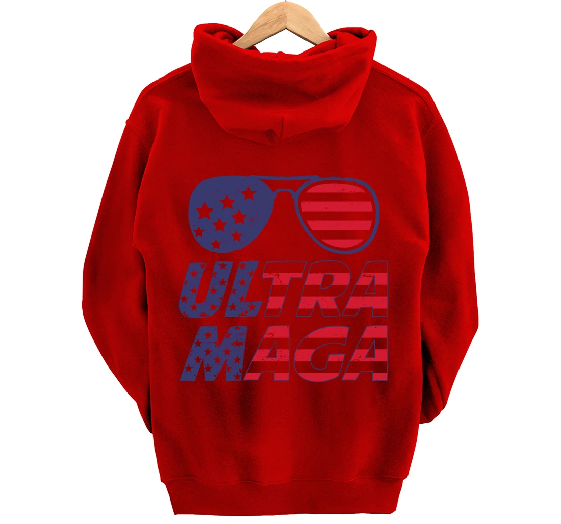 4th Of July Independence Day Ultra Maga Pro Trump Pullover Hoodie