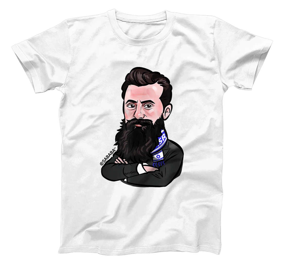 Theodor Herzl Israel Flag Funny Graphic Zionist Jewish Gift T-Shirt