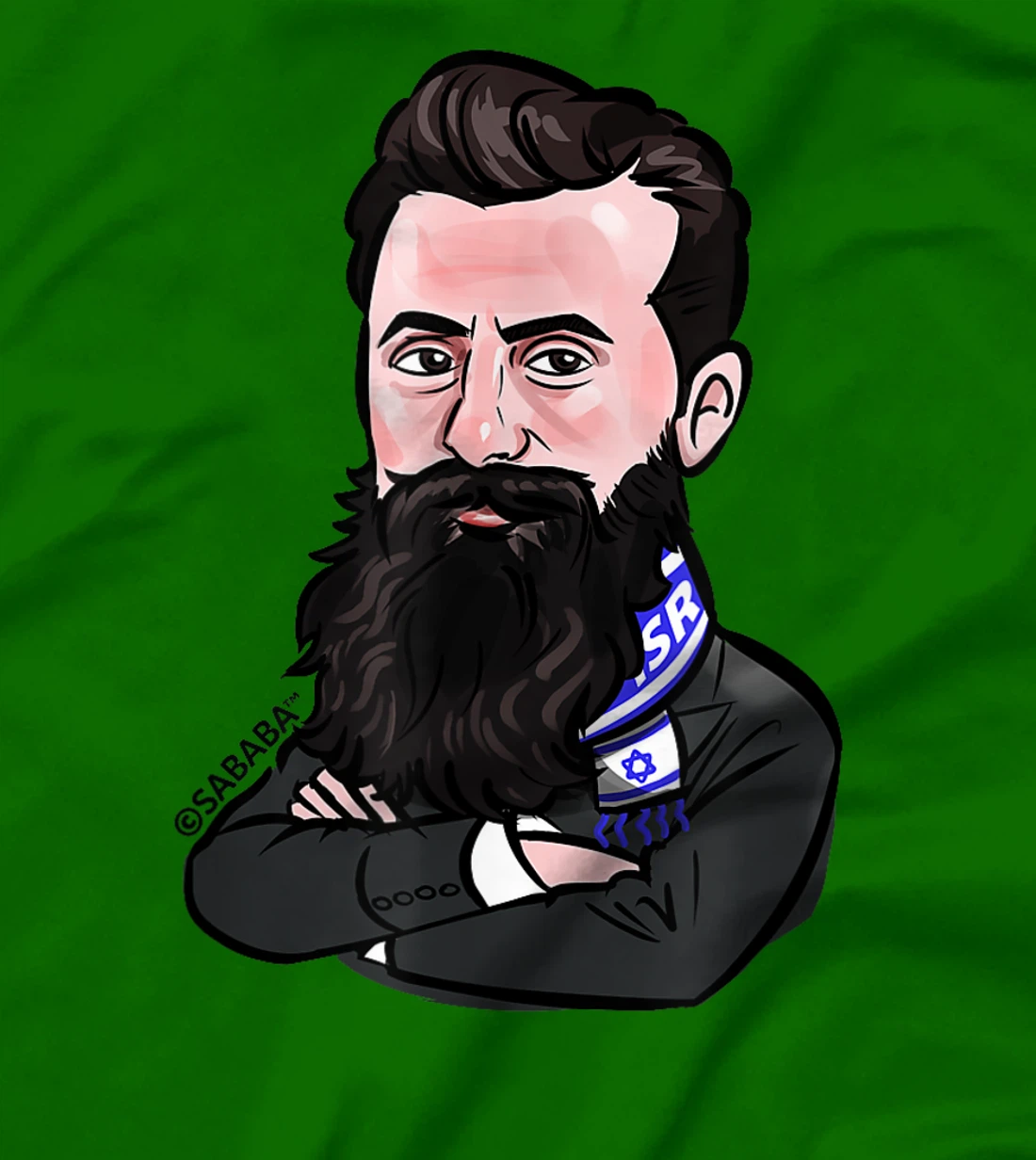 Theodor Herzl Israel Flag Funny Graphic Zionist Jewish Gift T-Shirt