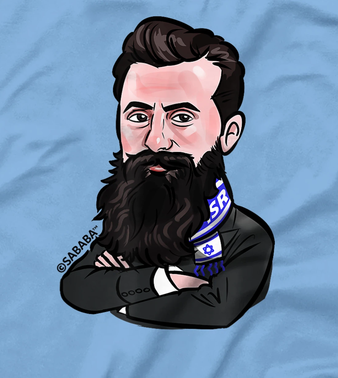 Theodor Herzl Israel Flag Funny Graphic Zionist Jewish Gift T-Shirt