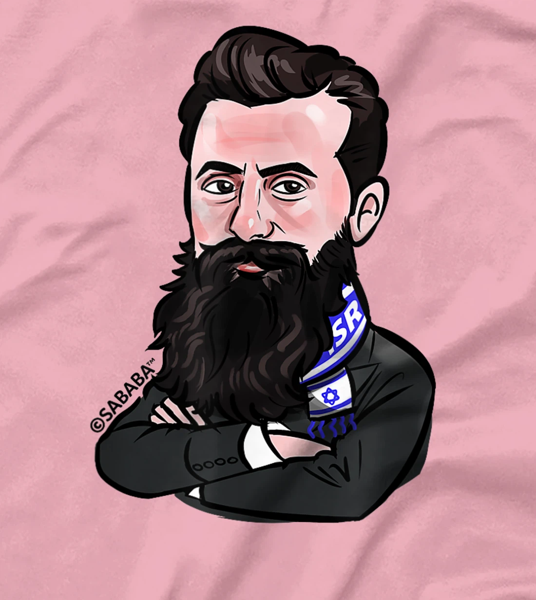 Theodor Herzl Israel Flag Funny Graphic Zionist Jewish Gift T-Shirt