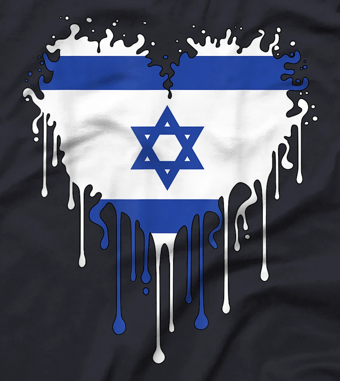 Heart Of Israel Flag I Stand With Israel Heritage Israeli T-Shirt