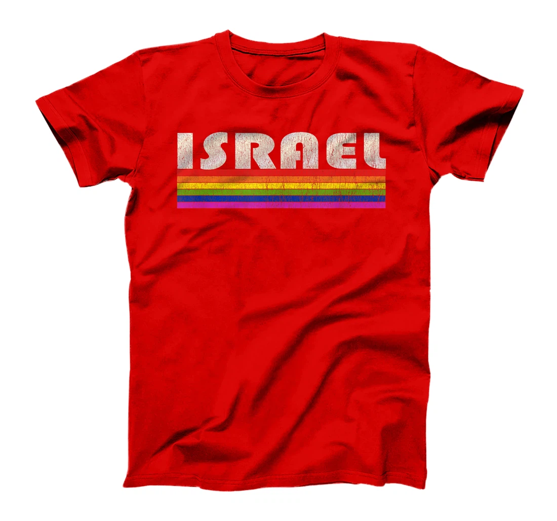 Vintage 80's Style Israel Gay Pride Month T-Shirt