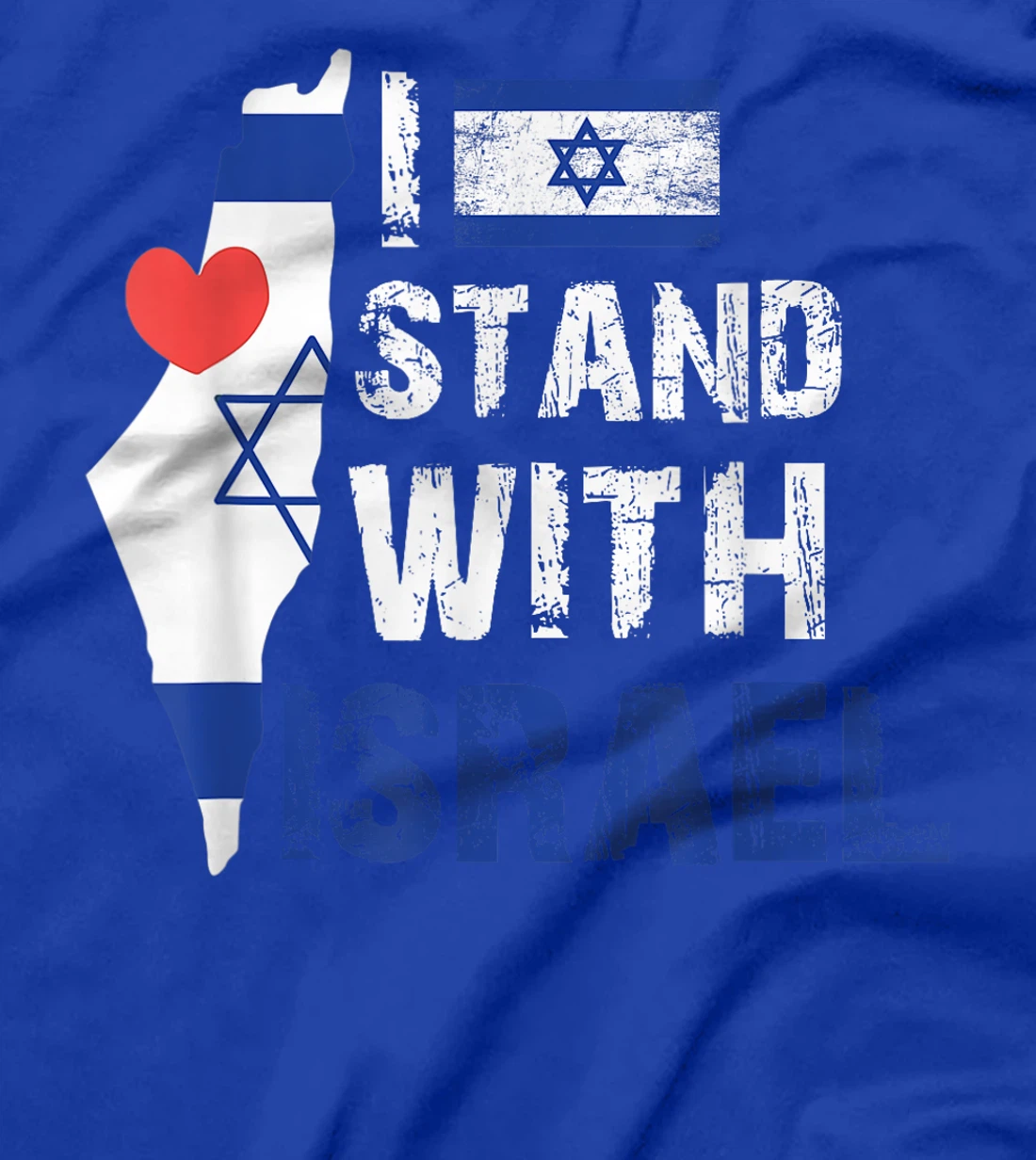 I Stand With Israel Patriotic T shirt USA and Israel Flag T-Shirt