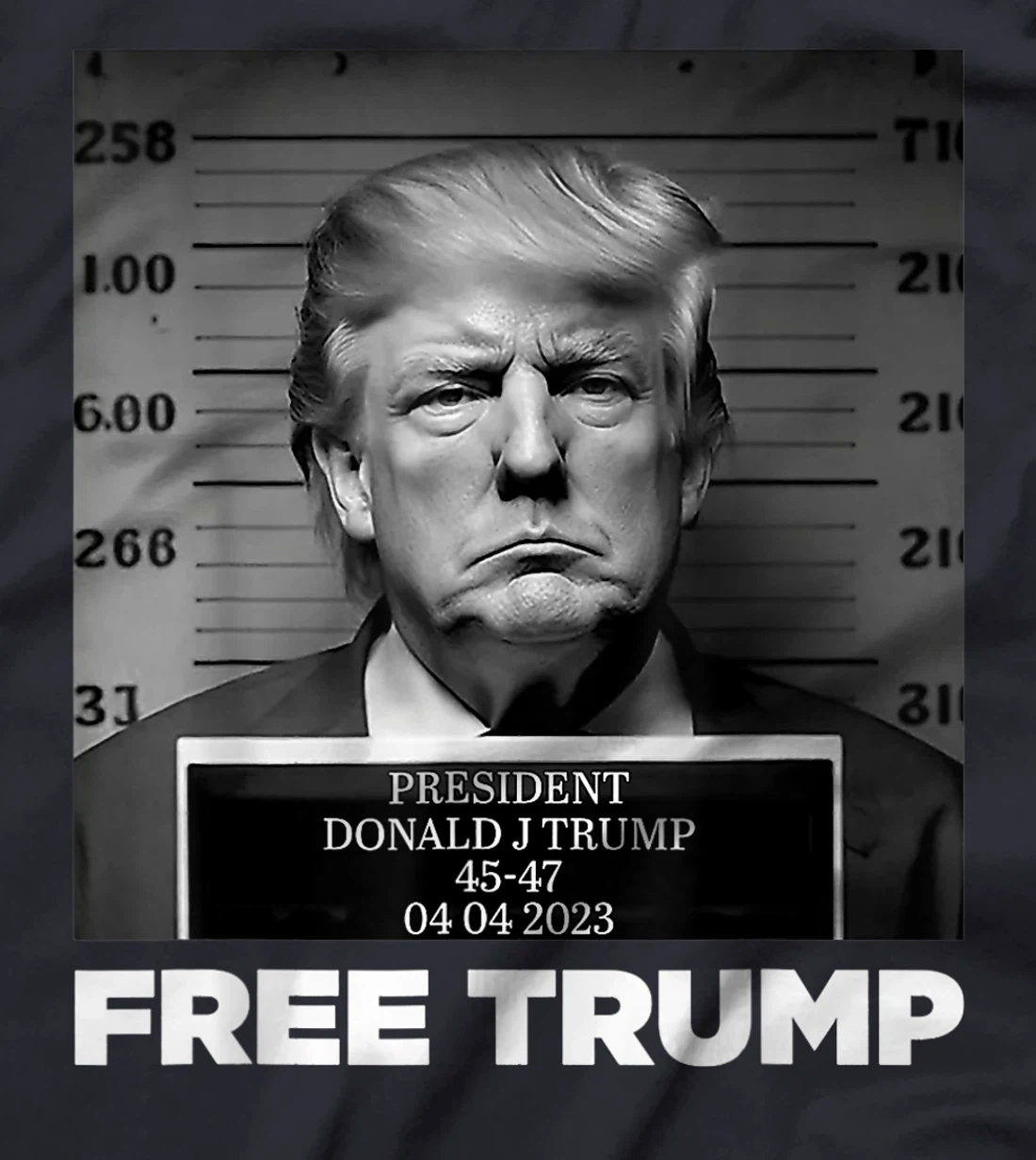 Free Donald Trump Mugshot T-Shirt