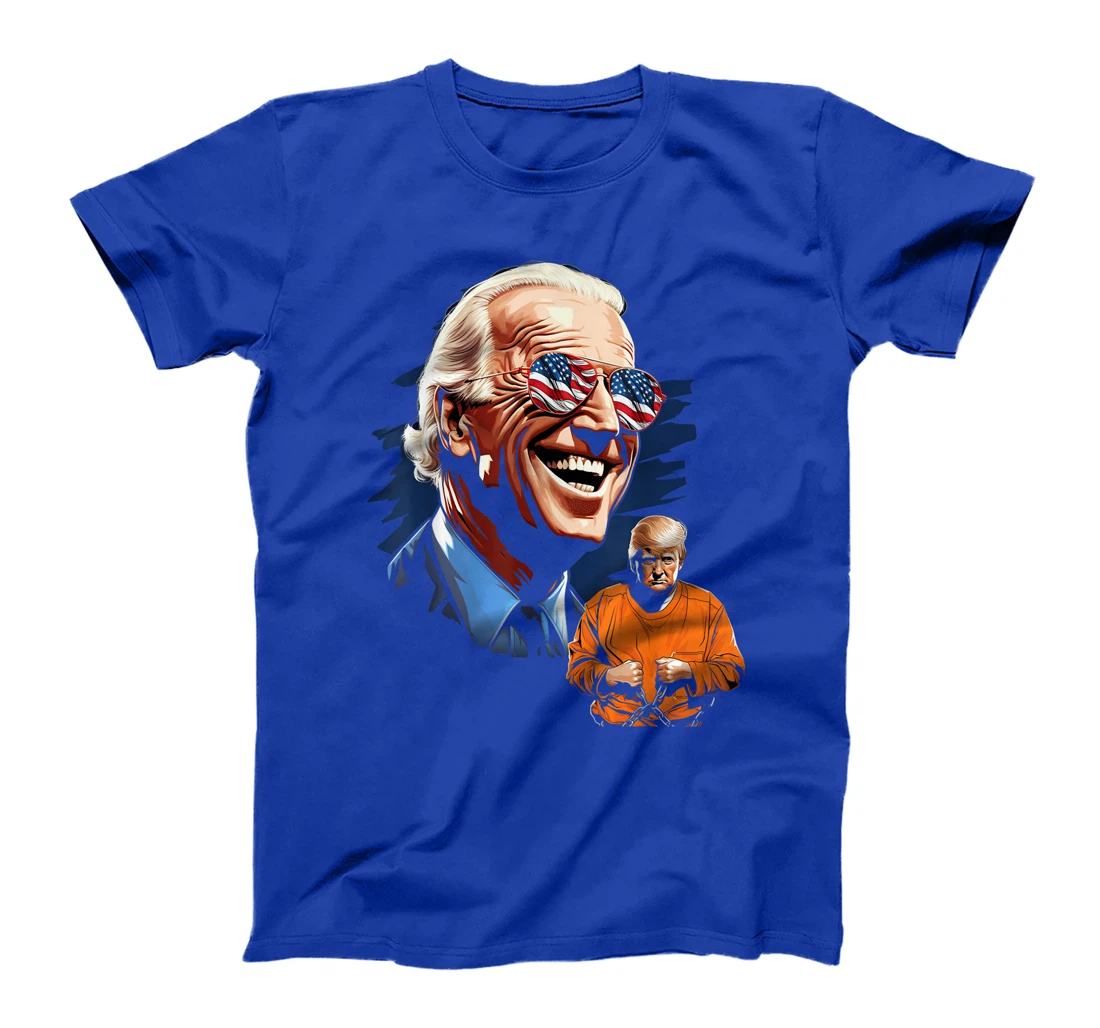 President Biden Laughing / Trump to Jail Tee Anti-Trump T-Shirt