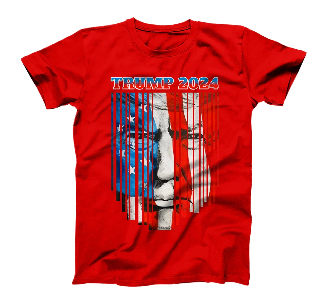 US Flag Face Trump 2024 Vintage Donald Trump 4th of July T-Shirt