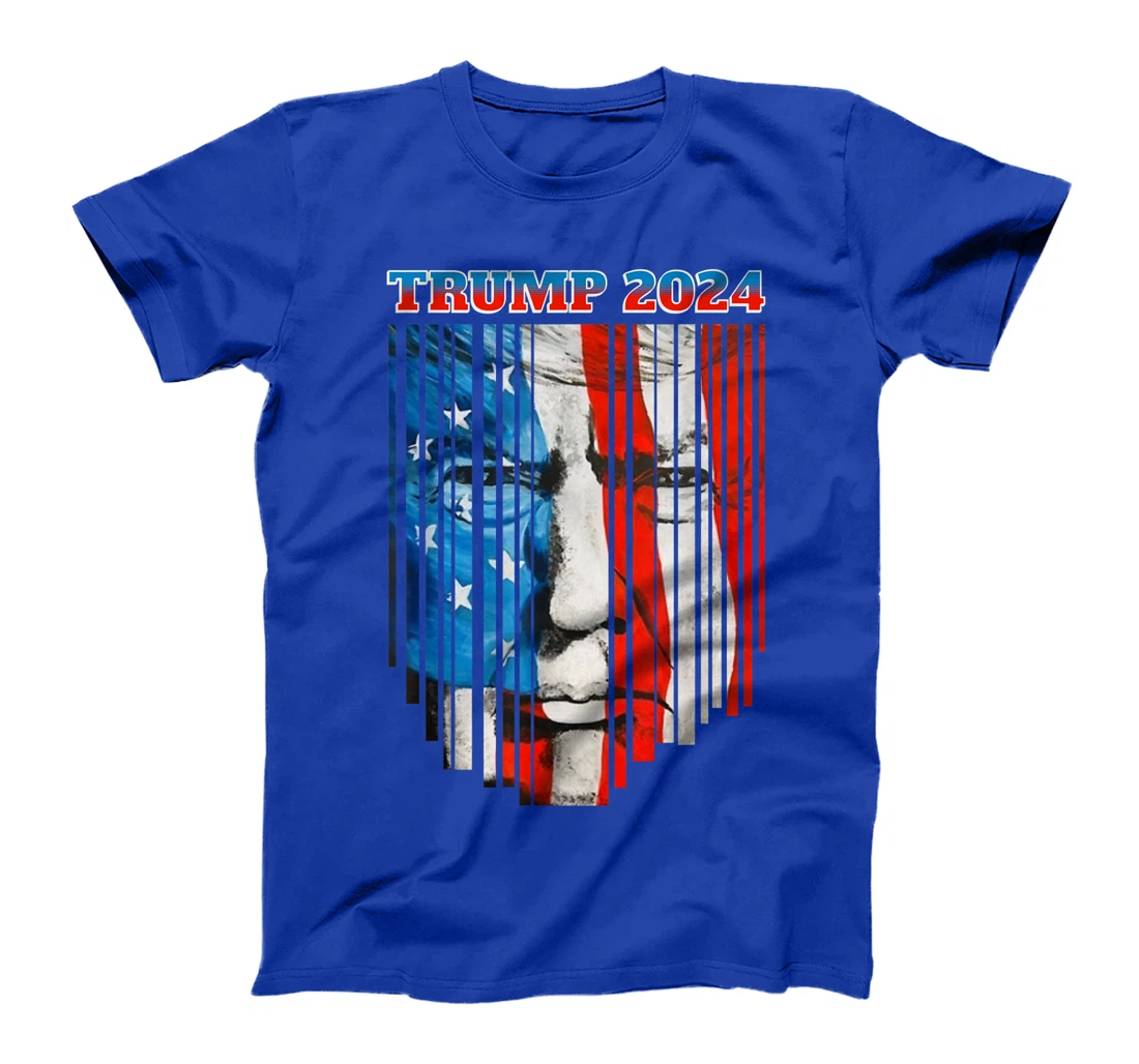 US Flag Face Trump 2024 Vintage Donald Trump 4th of July T-Shirt