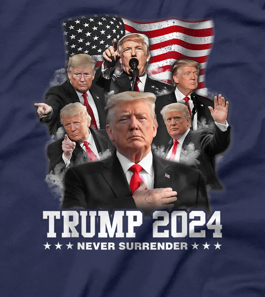 President Donald J Trump 2024 Never Surrender T-Shirt