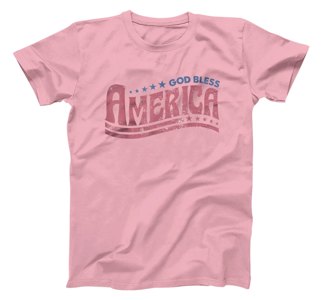 Retro Funny 4th Of July God Bless America Independence Day T-Shirt