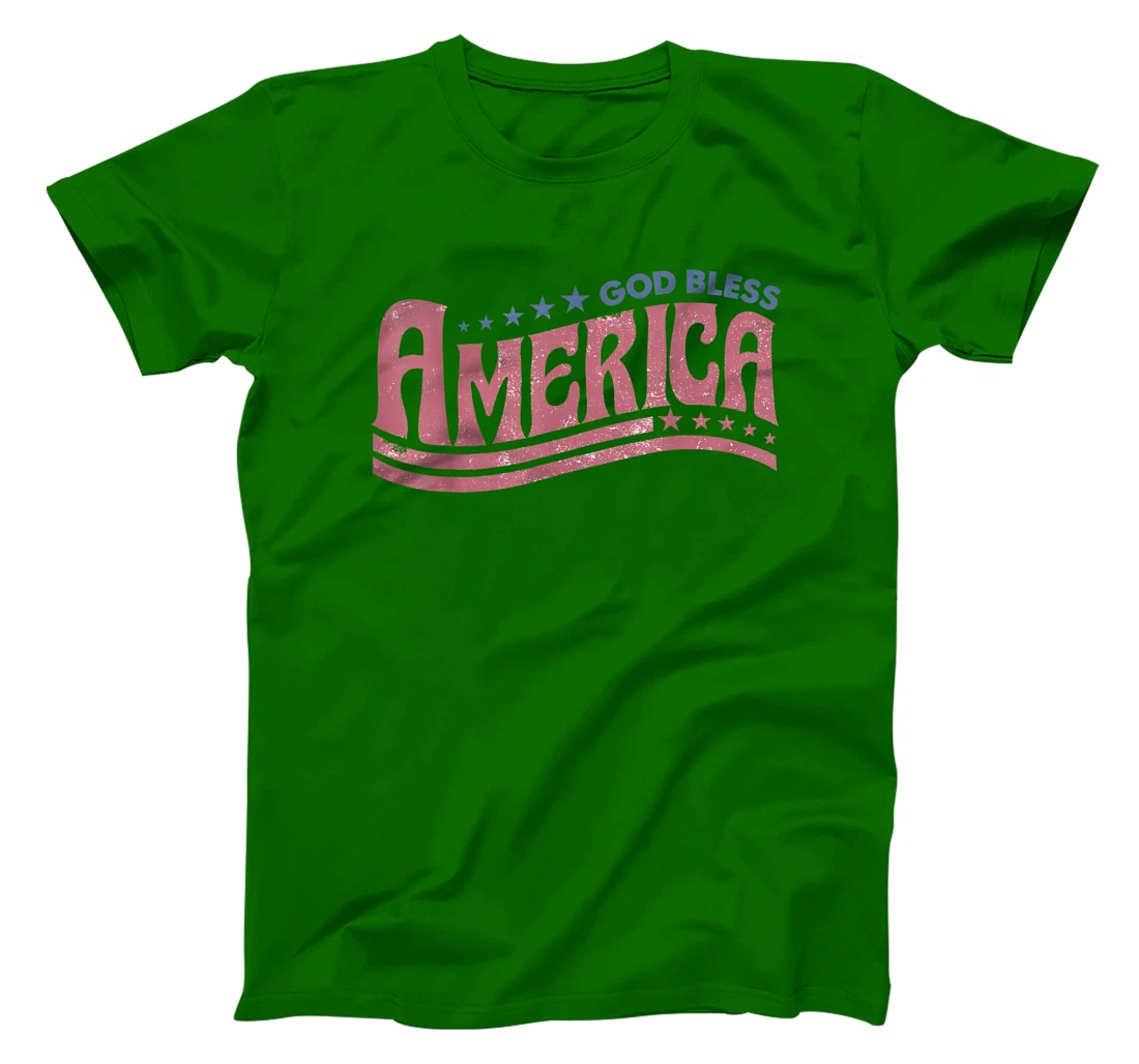Retro Funny 4th Of July God Bless America Independence Day T-Shirt