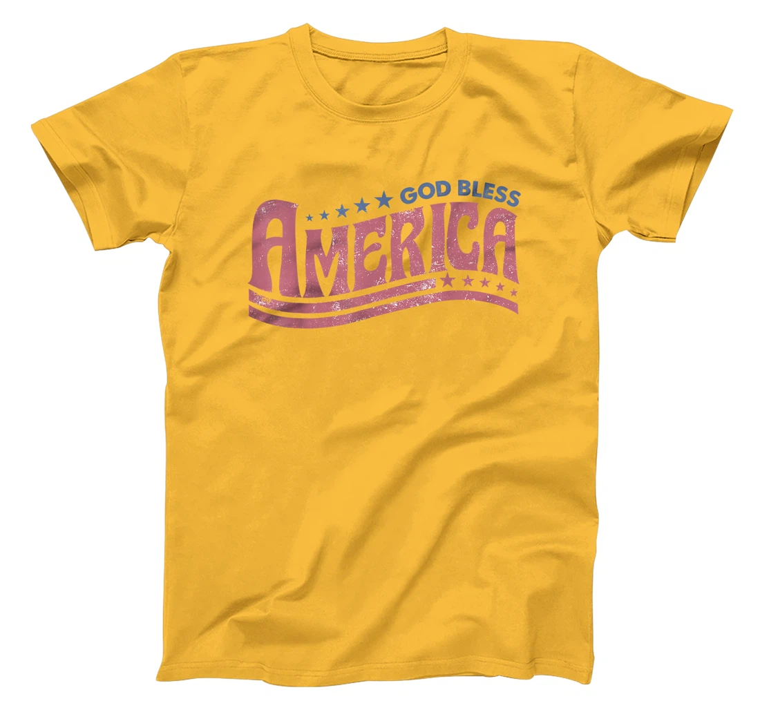 Retro Funny 4th Of July God Bless America Independence Day T-Shirt