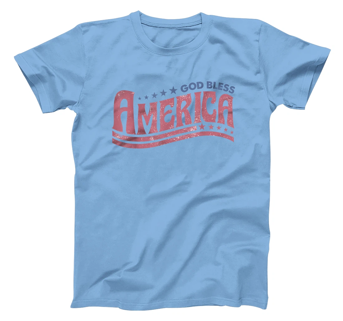 Retro Funny 4th Of July God Bless America Independence Day T-Shirt