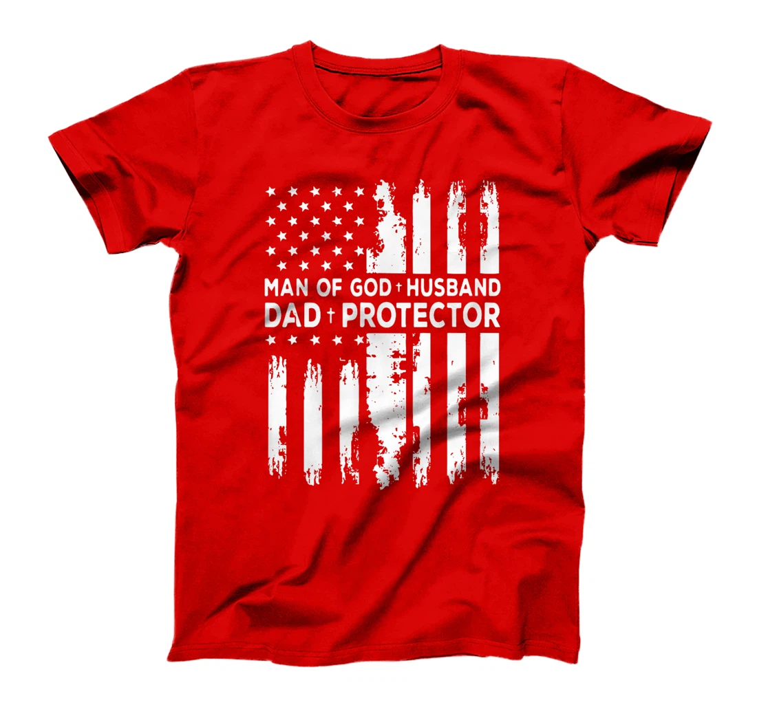 Jesus God Religious Man of God Husband Dad Protector T-Shirt